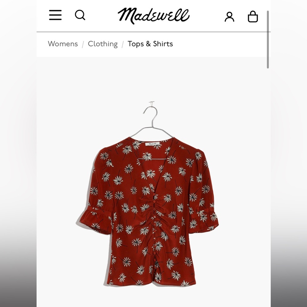 MADEWELL Silk Daylight Top in Fresh Daisies